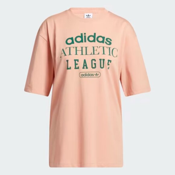 Adidas oversized women's graphic athletic league t-shirt NWT size XL - Picture 1 of 7